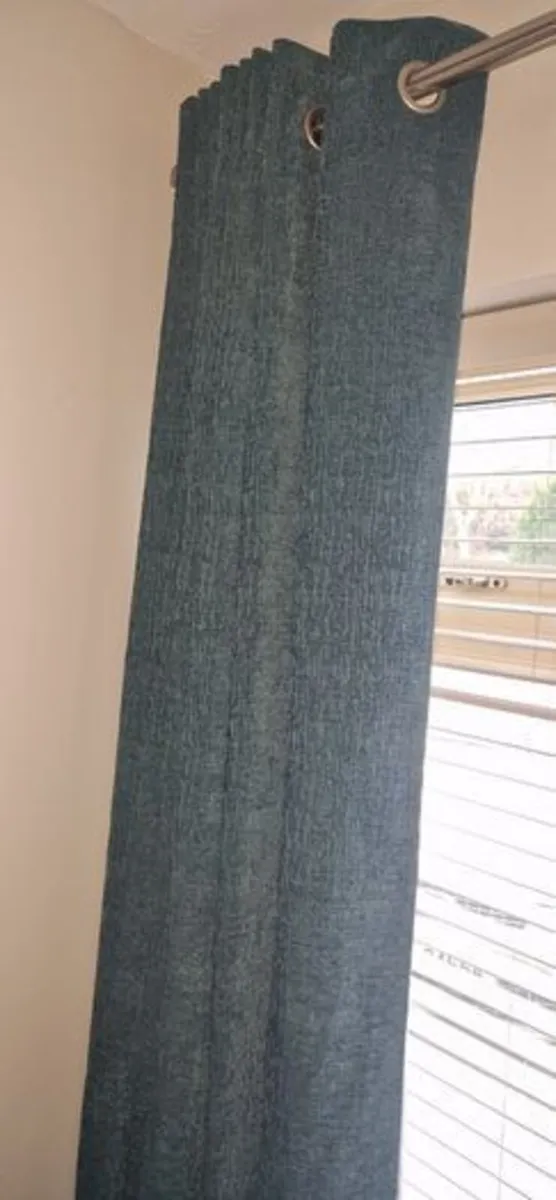 Next Teal Curtain 111" x 90" - Image 3