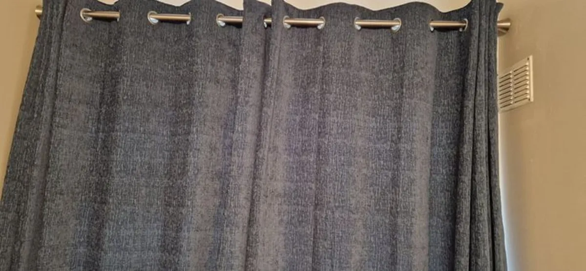 Next Teal Curtain 111" x 90" - Image 2