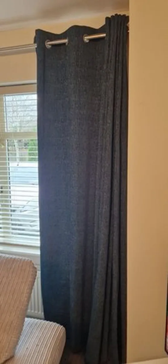 Next Teal Curtain 111" x 90" - Image 4