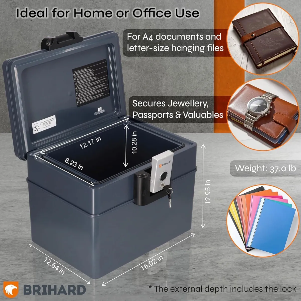 Certified Portable Fire Chest A4 XXL – Fireproof - Image 2