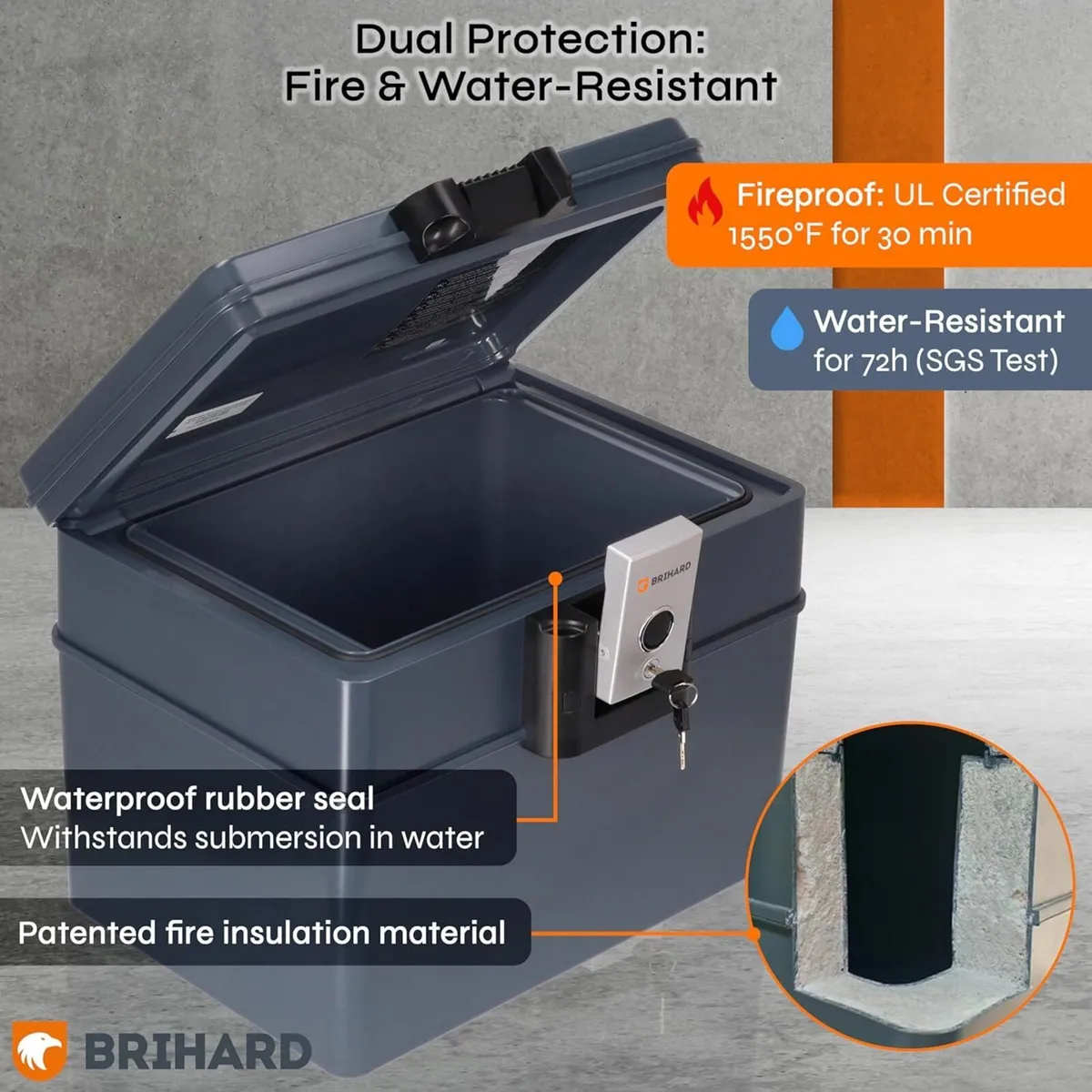 Certified Portable Fire Chest A4 XXL – Fireproof - Image 3