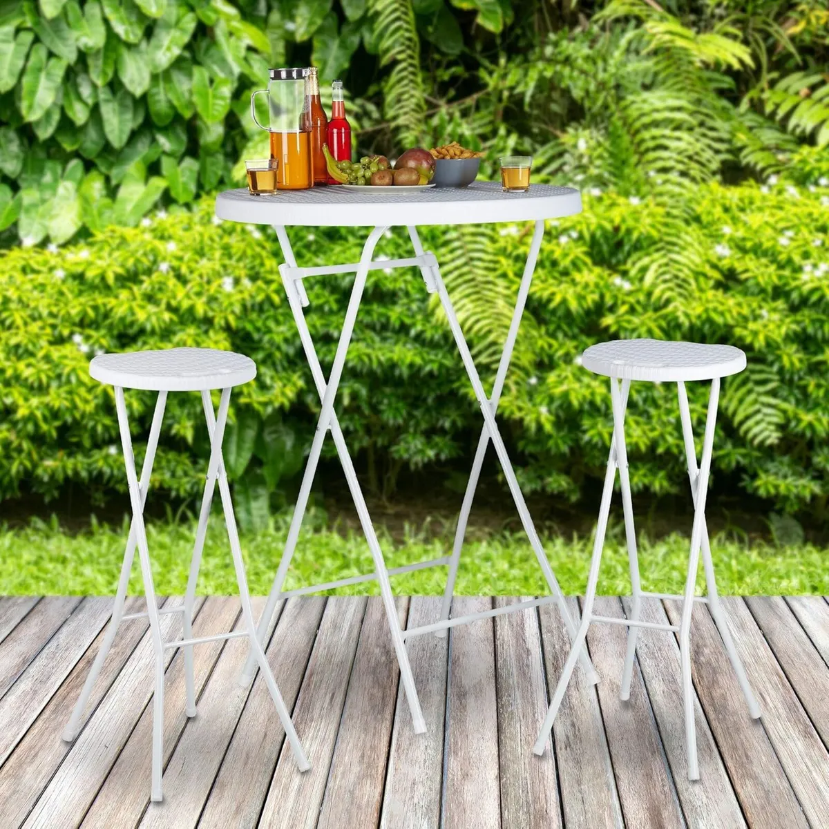 BASTIAN Folding Bar Stools Set of 2 Waterproof 80 - Image 2