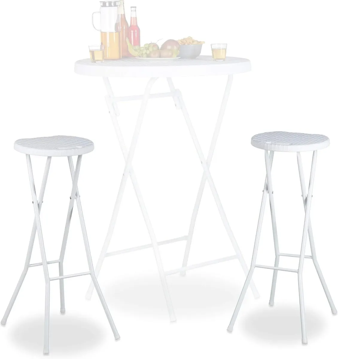 BASTIAN Folding Bar Stools Set of 2 Waterproof 80 - Image 1