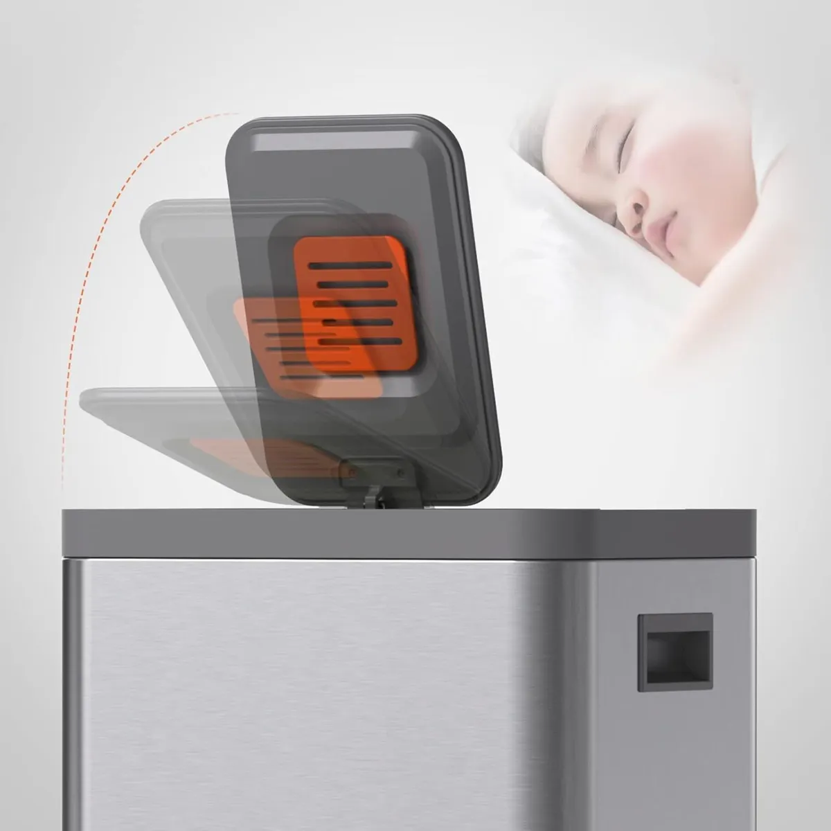 Kitchen Bin Dual Step Trasn Can Recycling Garbage - Image 3