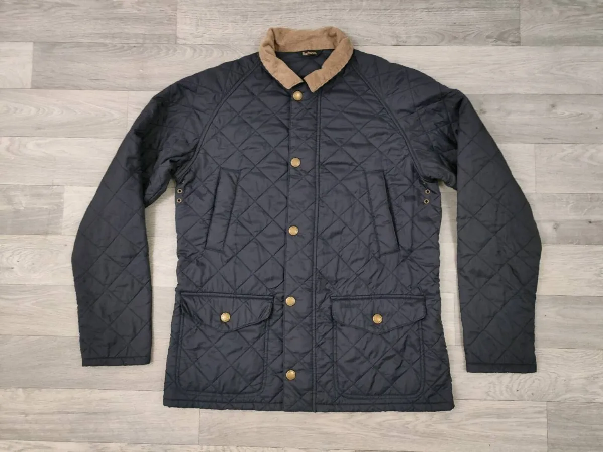 Barbour Canterdale Quilted Jacket Cord Collar M - Image 1