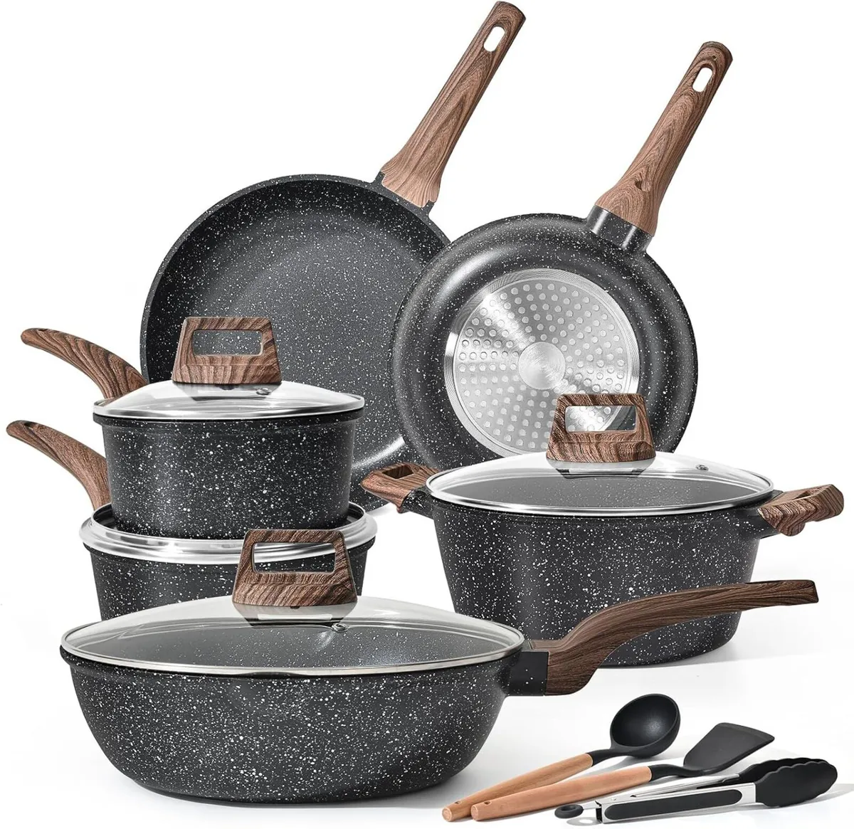Induction Hob Pots and Pans Set - 13pcs Nonstick - Image 1