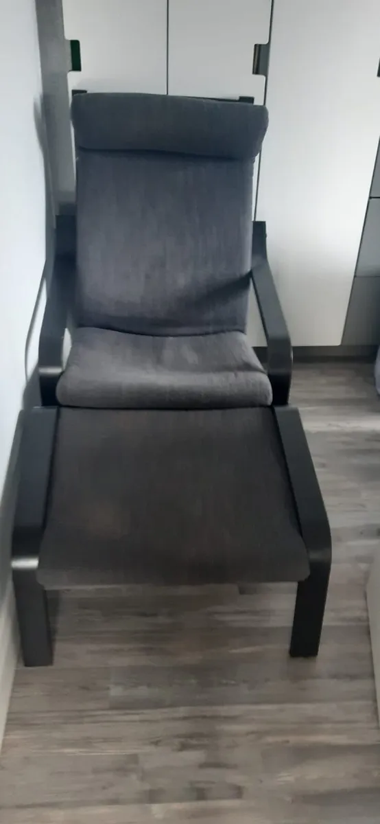 Chair and footstool - Image 1