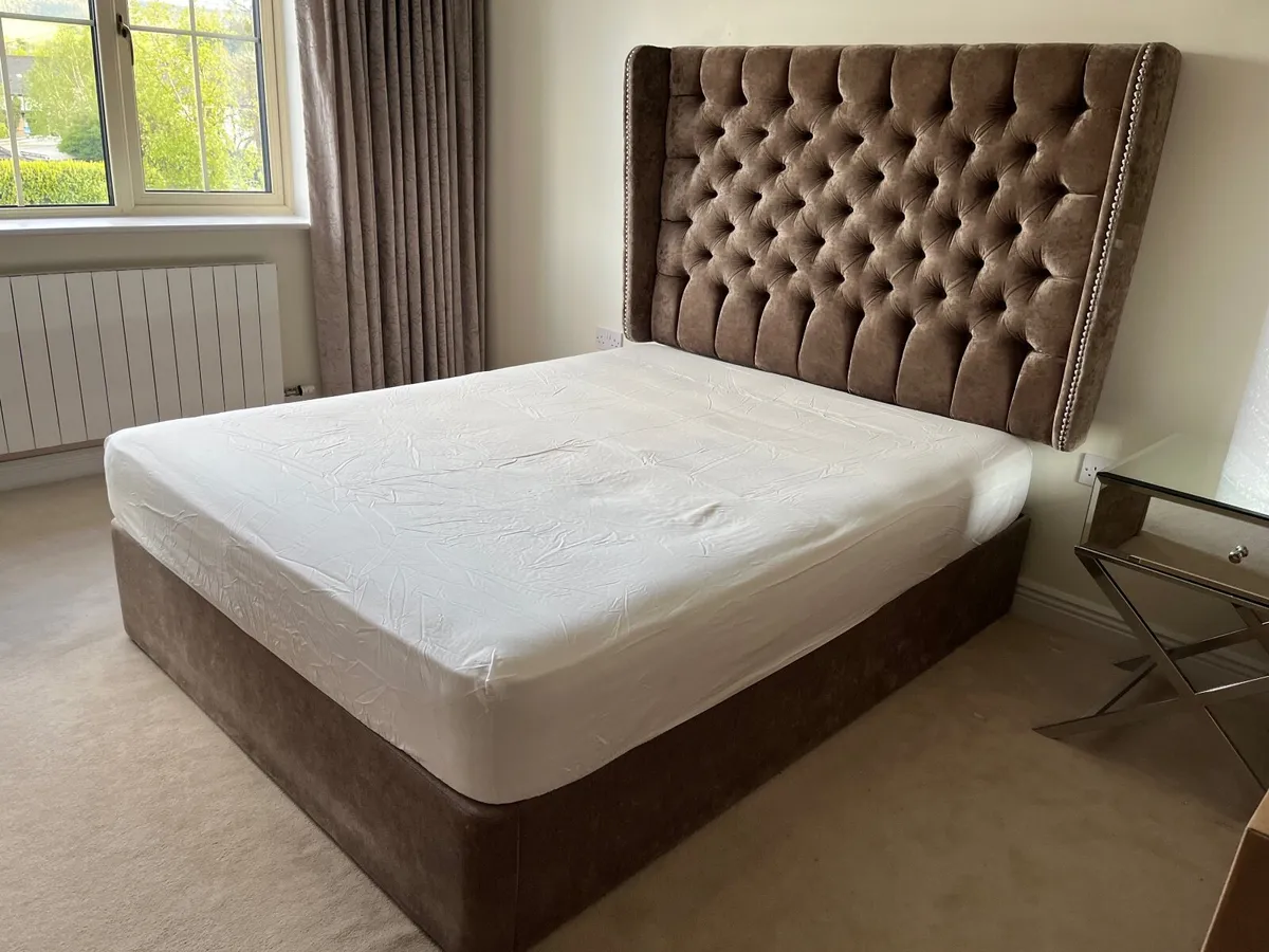 King Size Divan Bed & Matching Headboard - Image 1