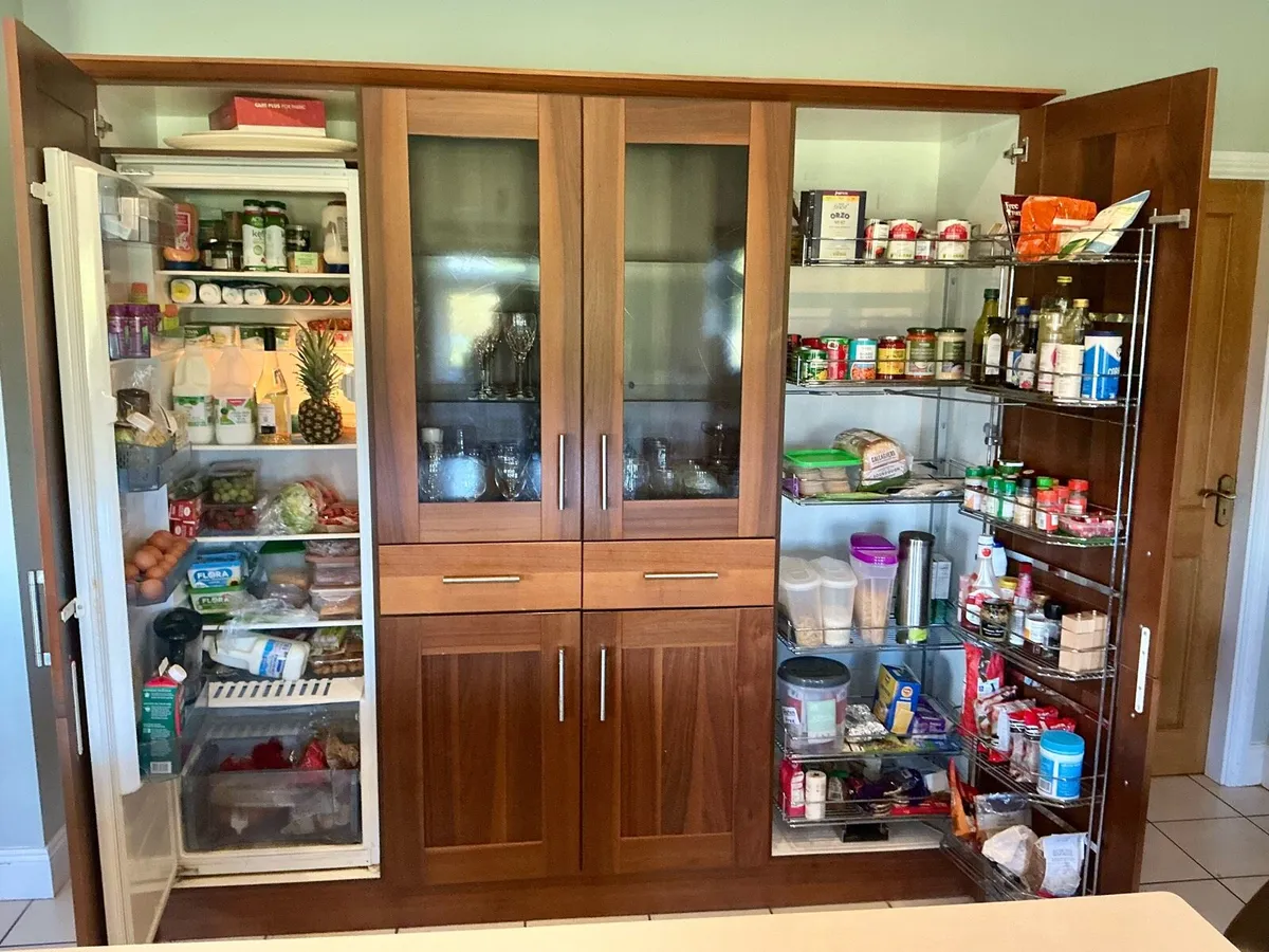 Large solid walnut kitchen cabinet - Image 2