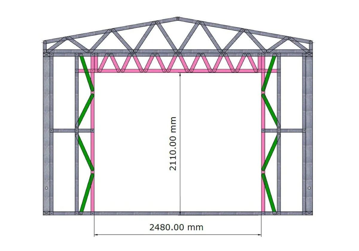 Farm Steel shed frame & Car garage metal frame - Image 3