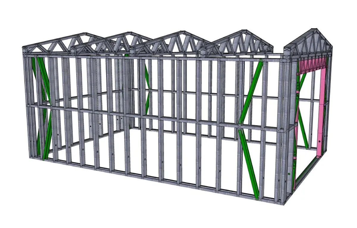 Farm Steel shed frame & Car garage metal frame - Image 4