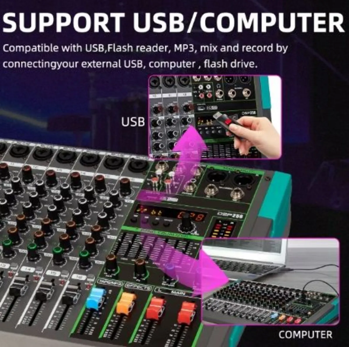 12 Channels Audio Sound Mixer - Image 4