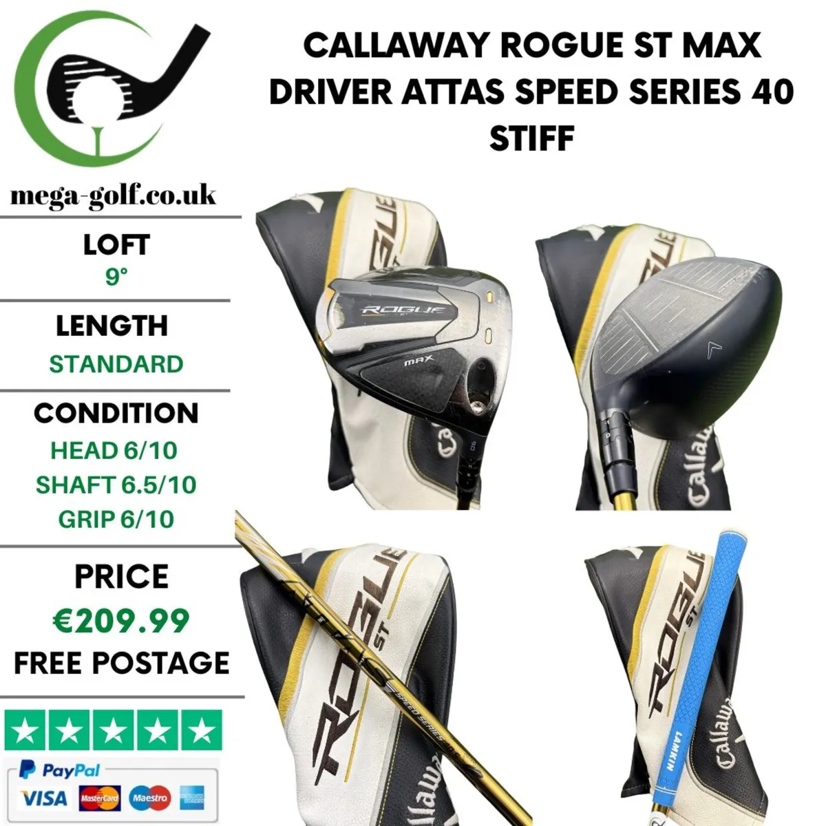 Callaway Rogue ST Max Driver / 9° / Stiff - Image 1