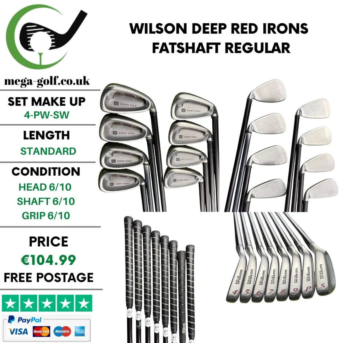 Wilson Deep Red Irons / 4-Pw-Sw / Fatshaft Regular - Image 1