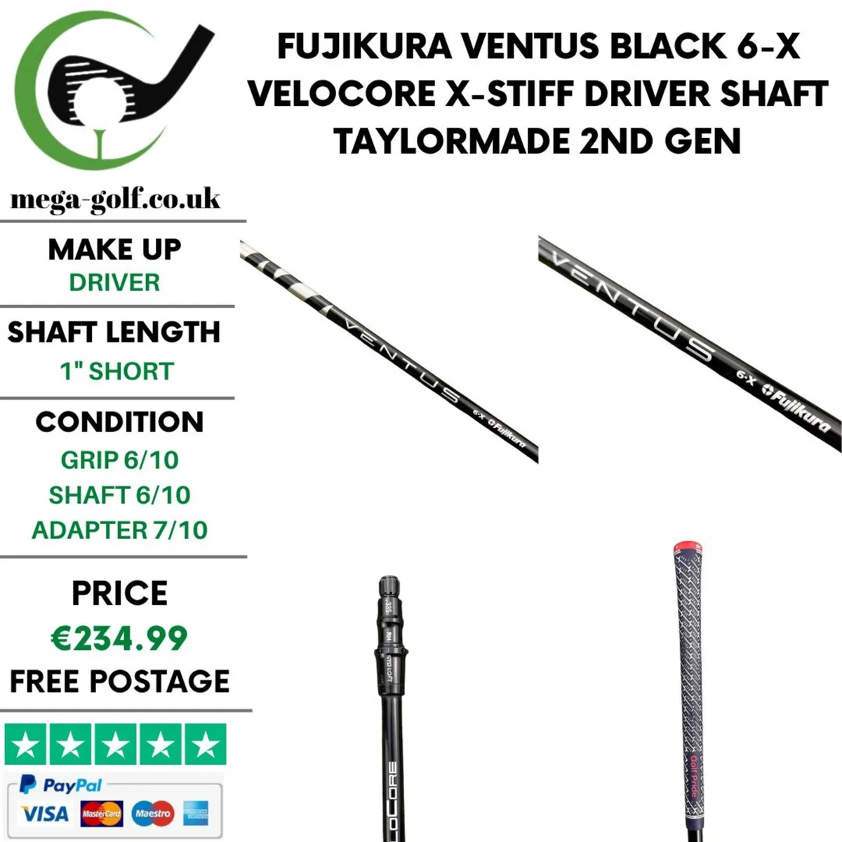 Fujikura Ventus Black 6-X Velocore X-Stiff Driver - Image 1
