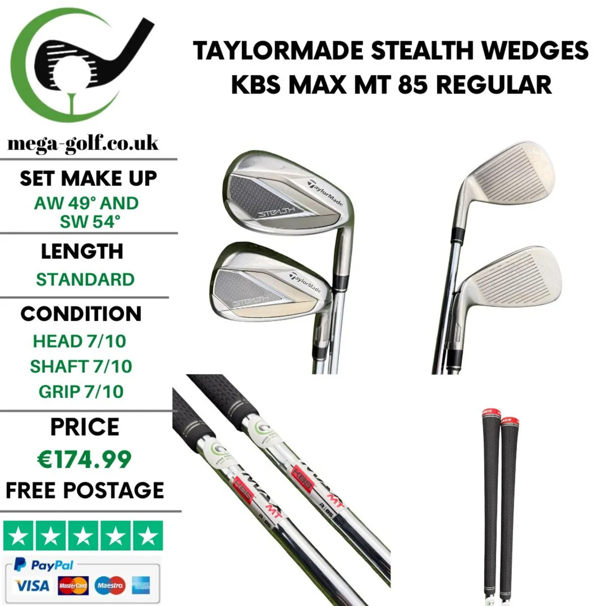 Taylormade Stealth Wedges Aw 49° & Sw 54° /Regular - Image 1