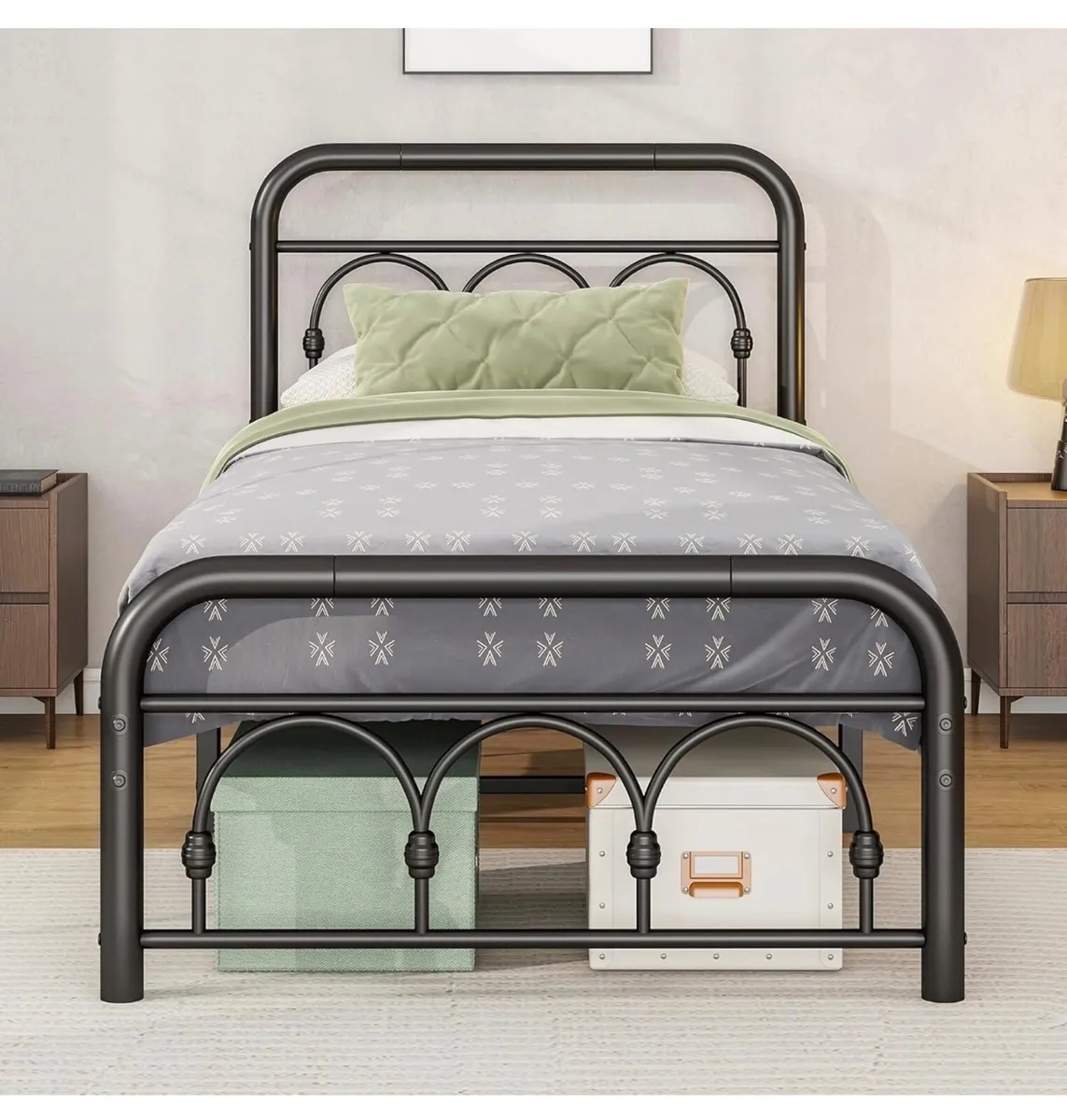 3ft Single Bed Frame with Headboard(90x190cm) - Image 1