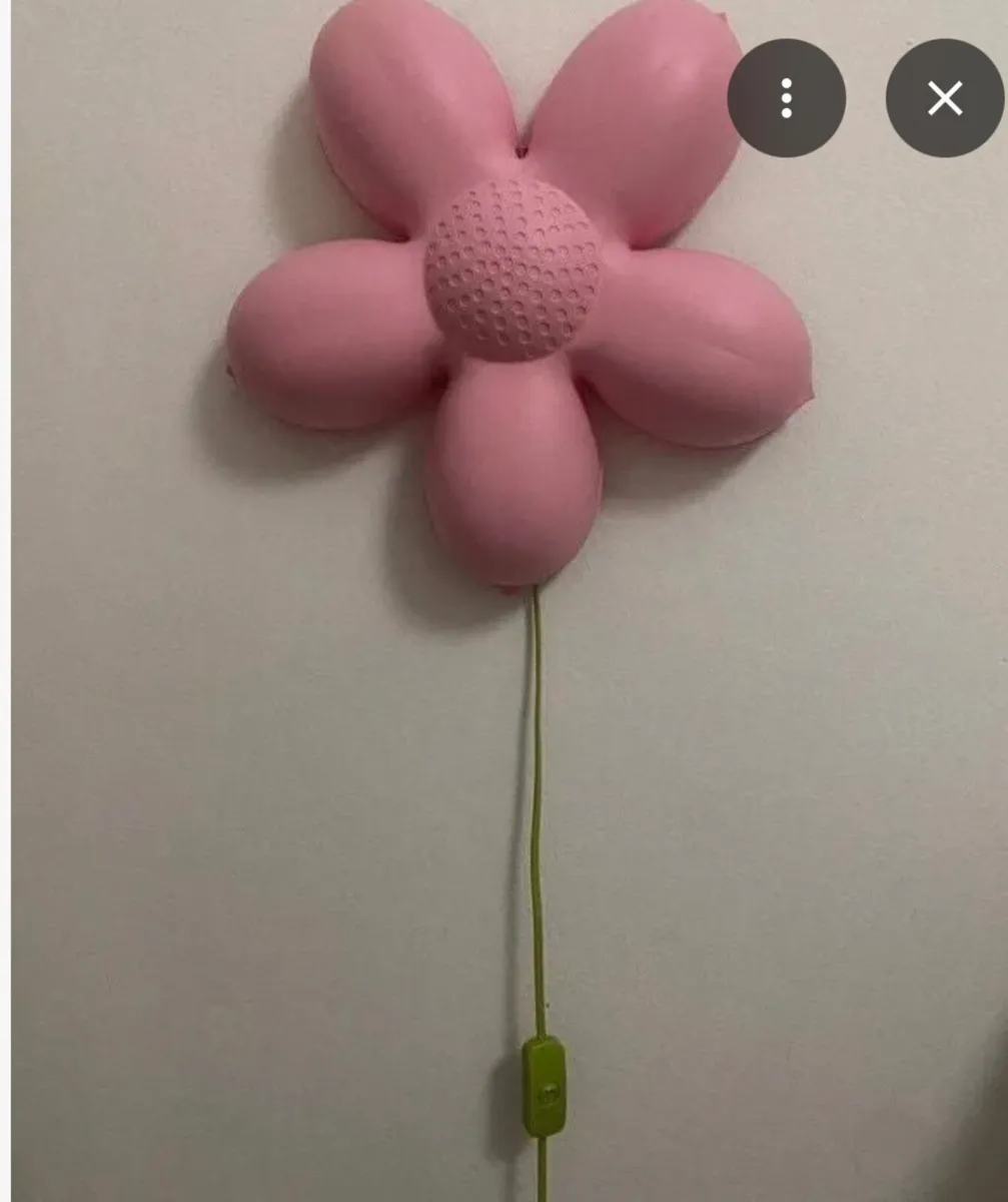 IKEA - pink flower wall light - Image 3