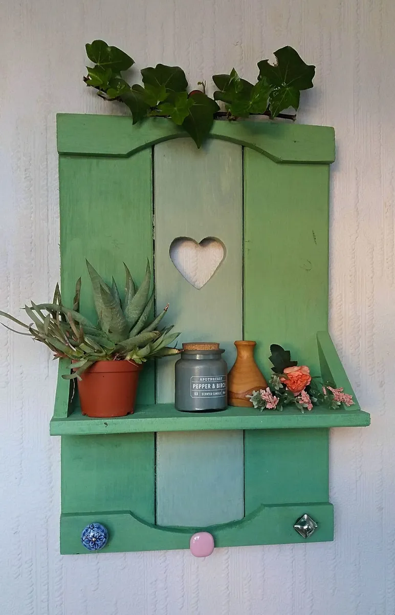 Rustic Floating Shelf / Coat & Hat Rack - Image 1