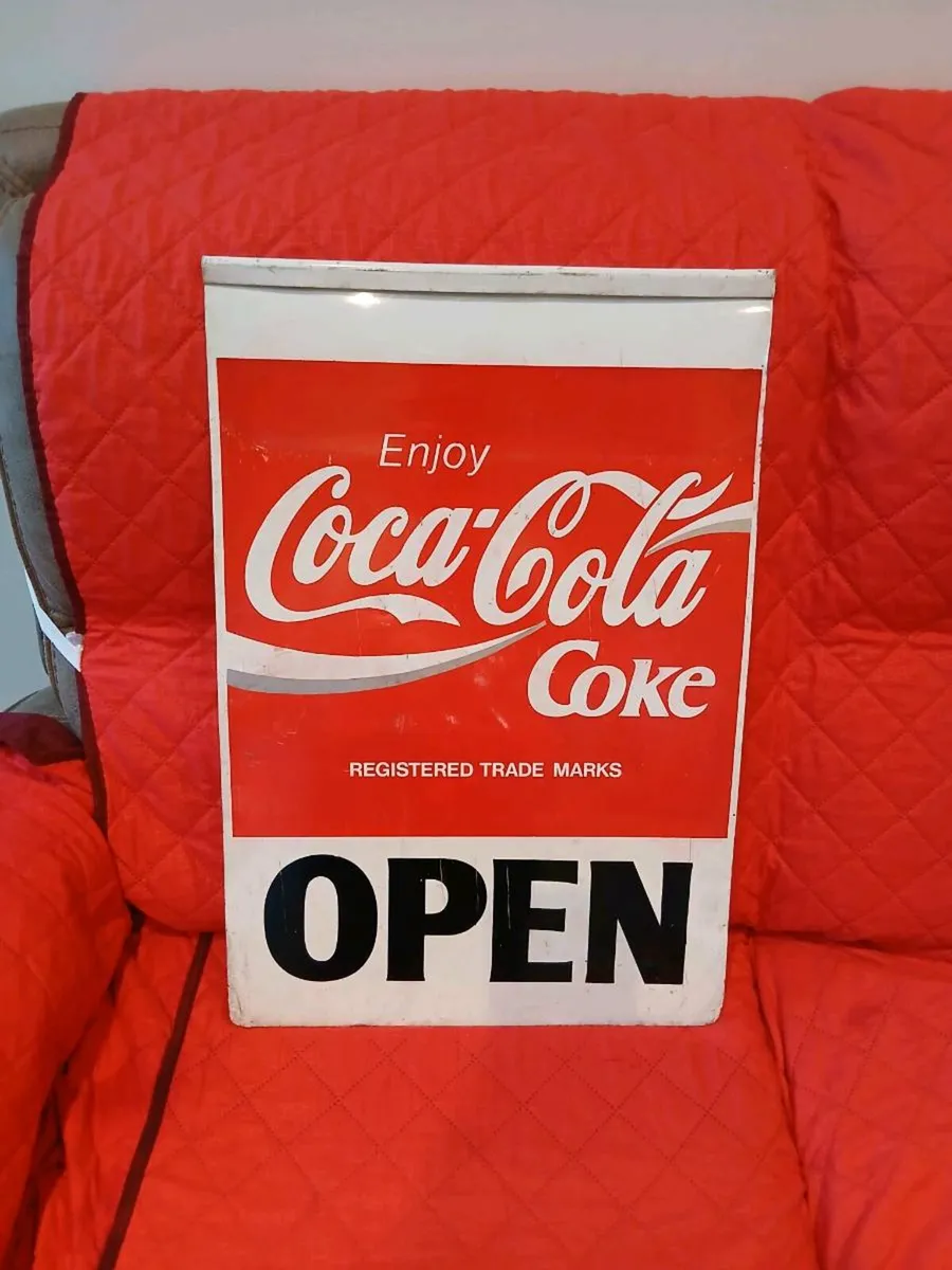 Vintage coca cola sign - Image 1