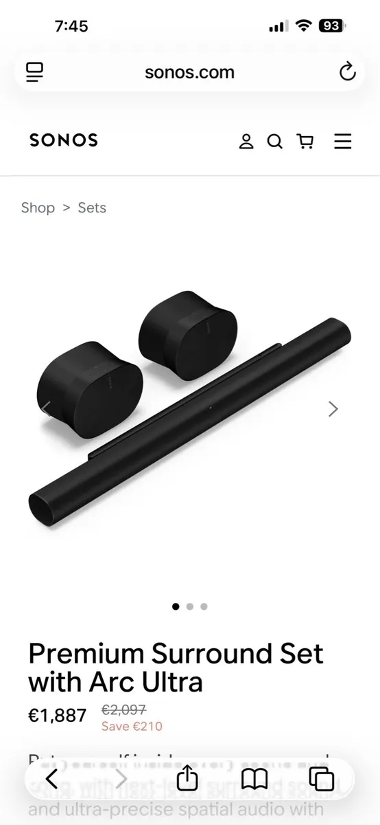 Sonos Arc Ultra + 2 Era 300’s