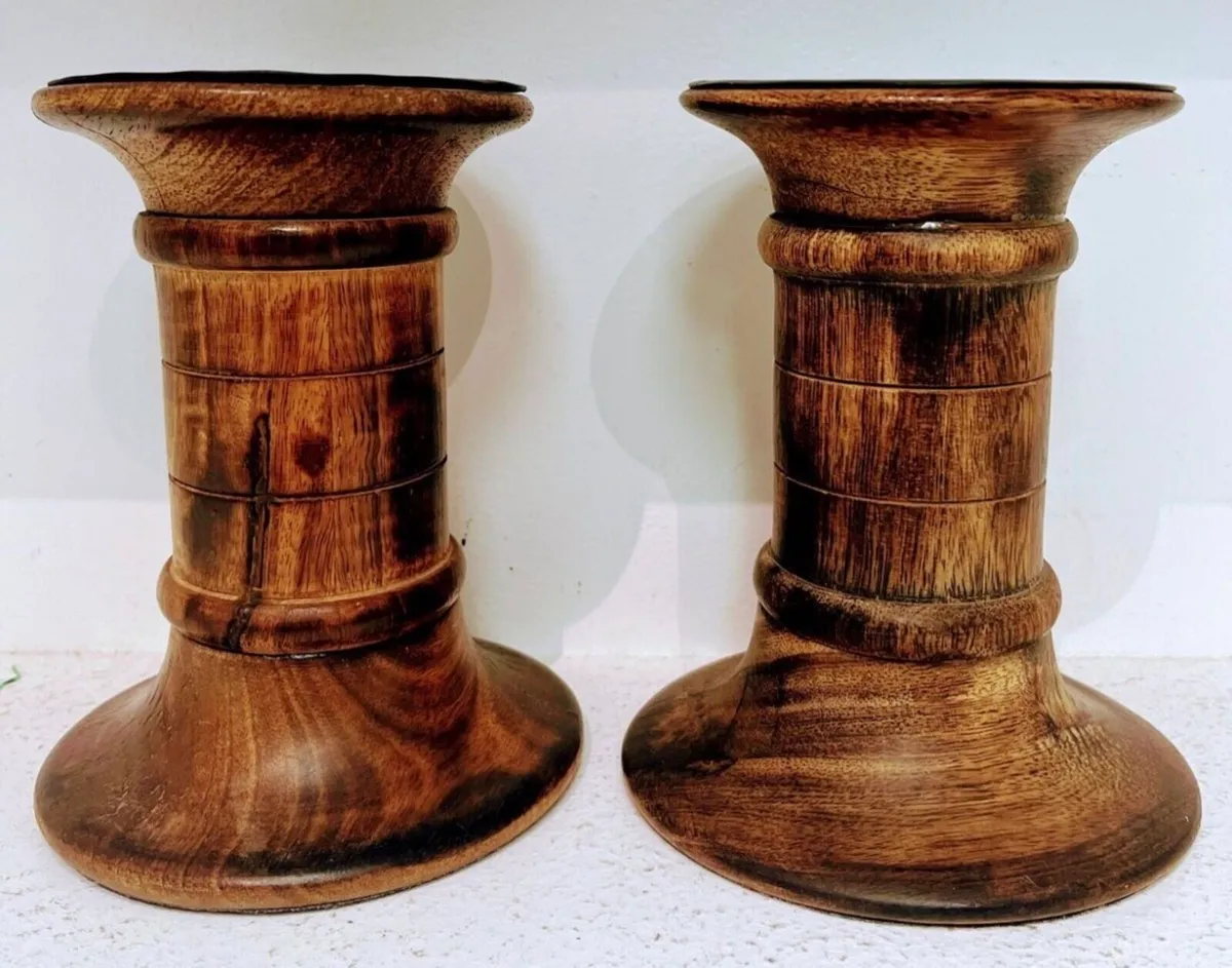 Mid century candle holders - Image 2