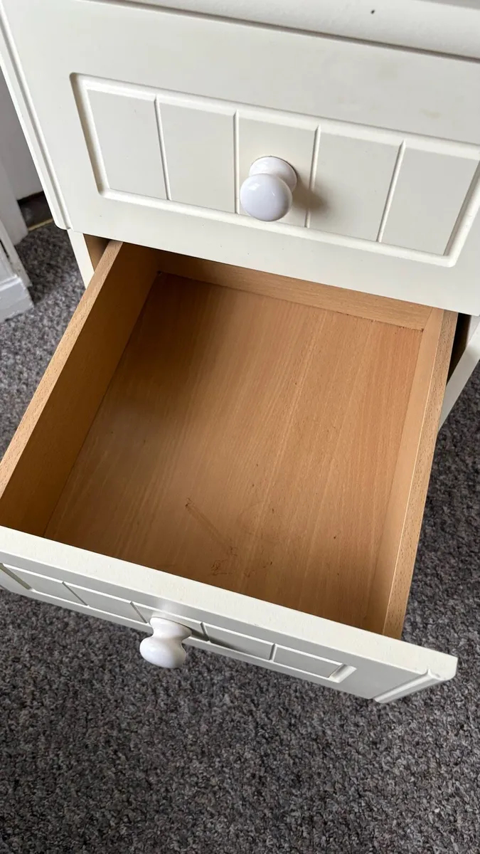 Cream Coloured Bed Side Locker - Image 4