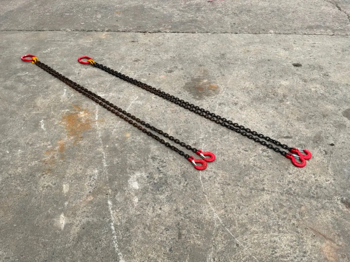 NEW 2.0mts x 8mm lifting chains brothers.. 2 leg.. - Image 2