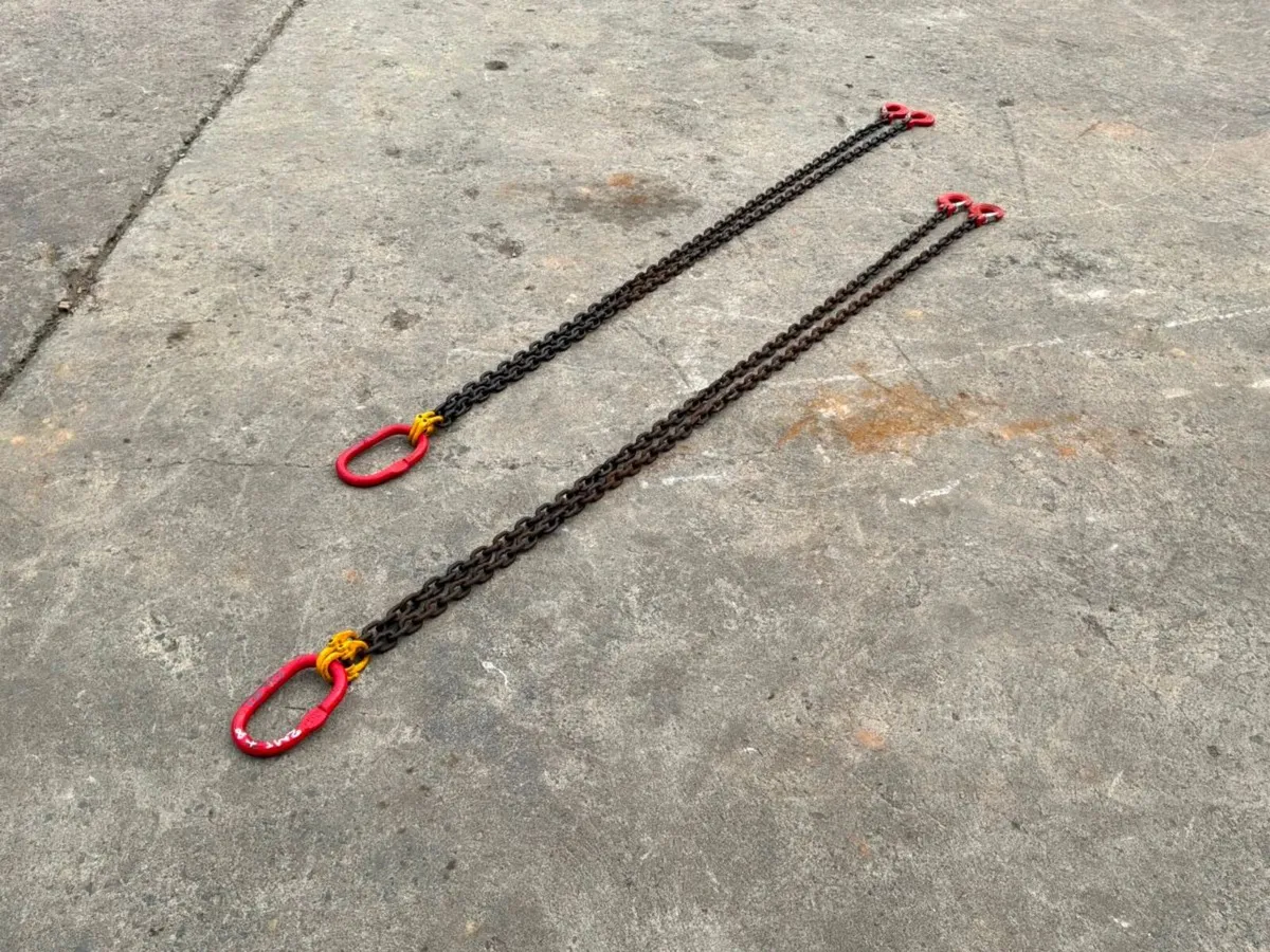 NEW 2.0mts x 8mm lifting chains brothers.. 2 leg.. - Image 4