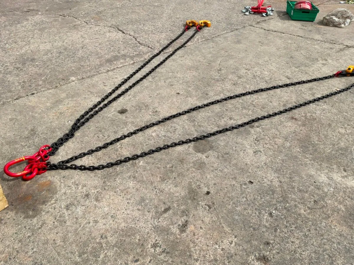 UNUSED 10t x 3.0mts PLATE LIFTING CHAINS.....1688. - Image 2