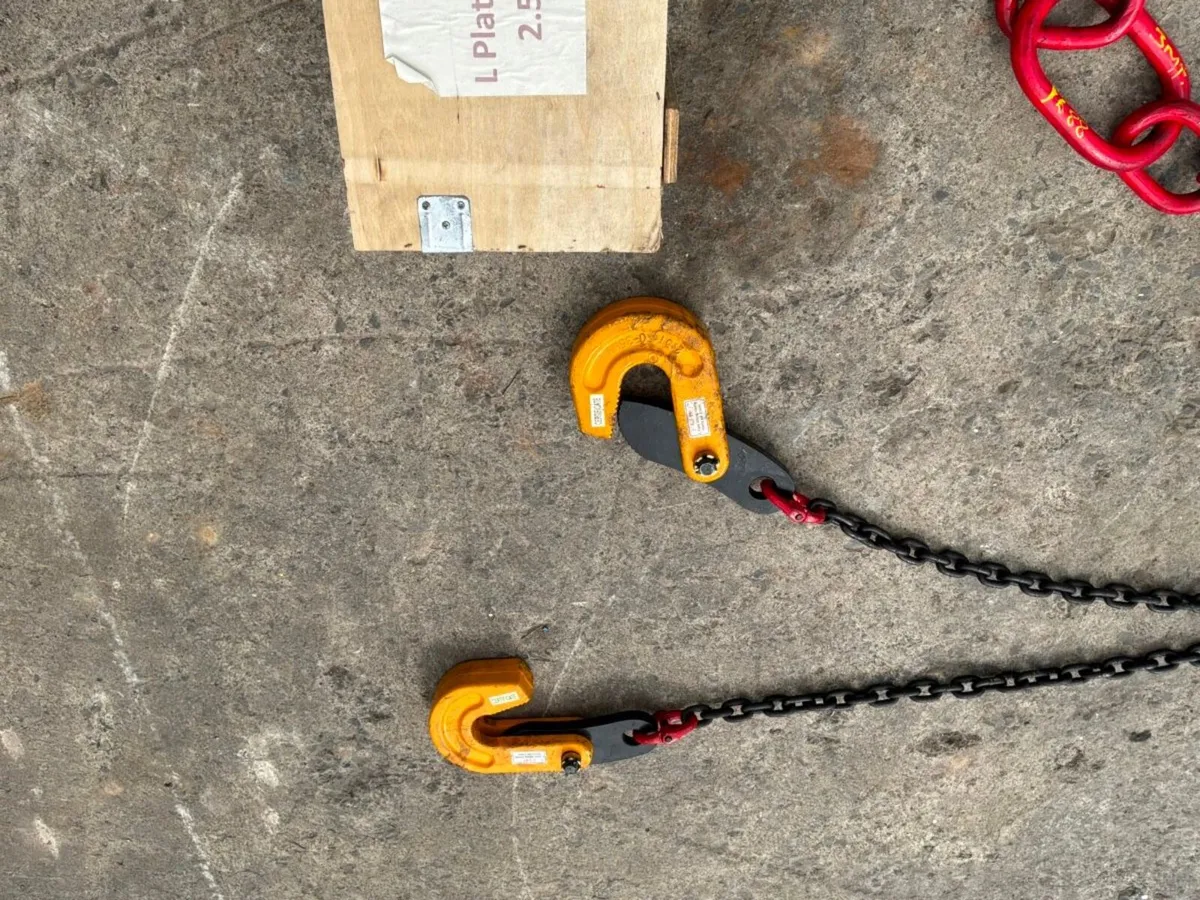 UNUSED 10t x 3.0mts PLATE LIFTING CHAINS.....1688. - Image 4