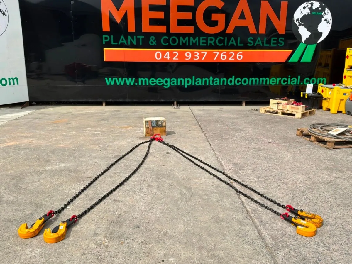 UNUSED 10t x 3.0mts PLATE LIFTING CHAINS.....1688. - Image 1