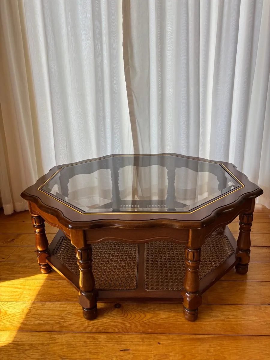 Vintage solid wood coffee table - Image 2