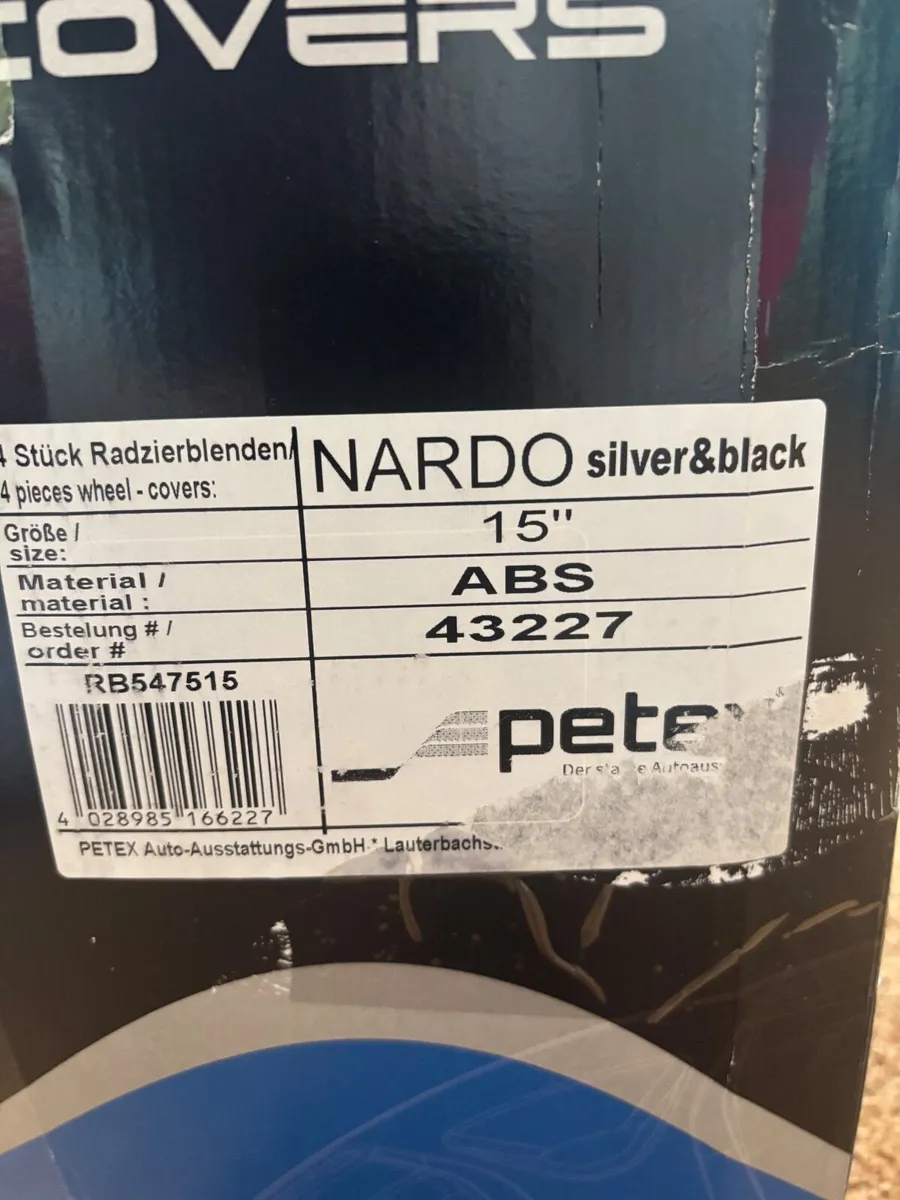 Petex Wheel Covers 15” NARDO silver and black - Image 4