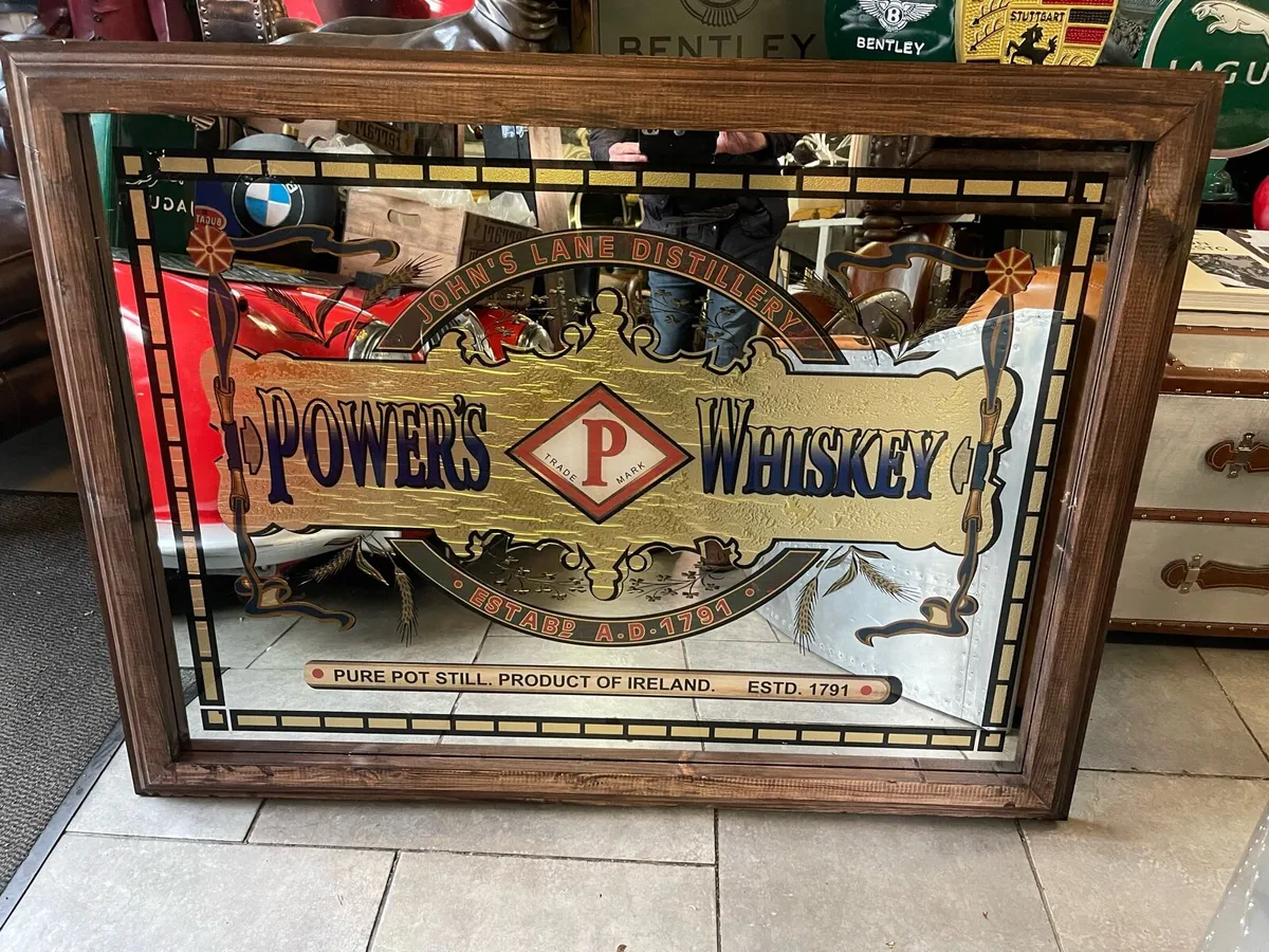 Large power whiskey mirror - Image 1