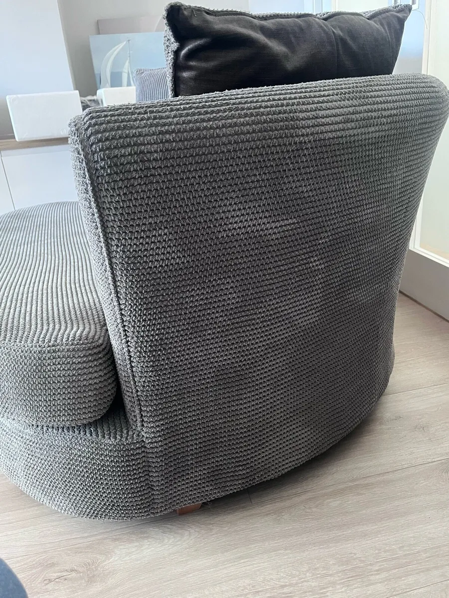 Grey cuddler sofa - Image 2