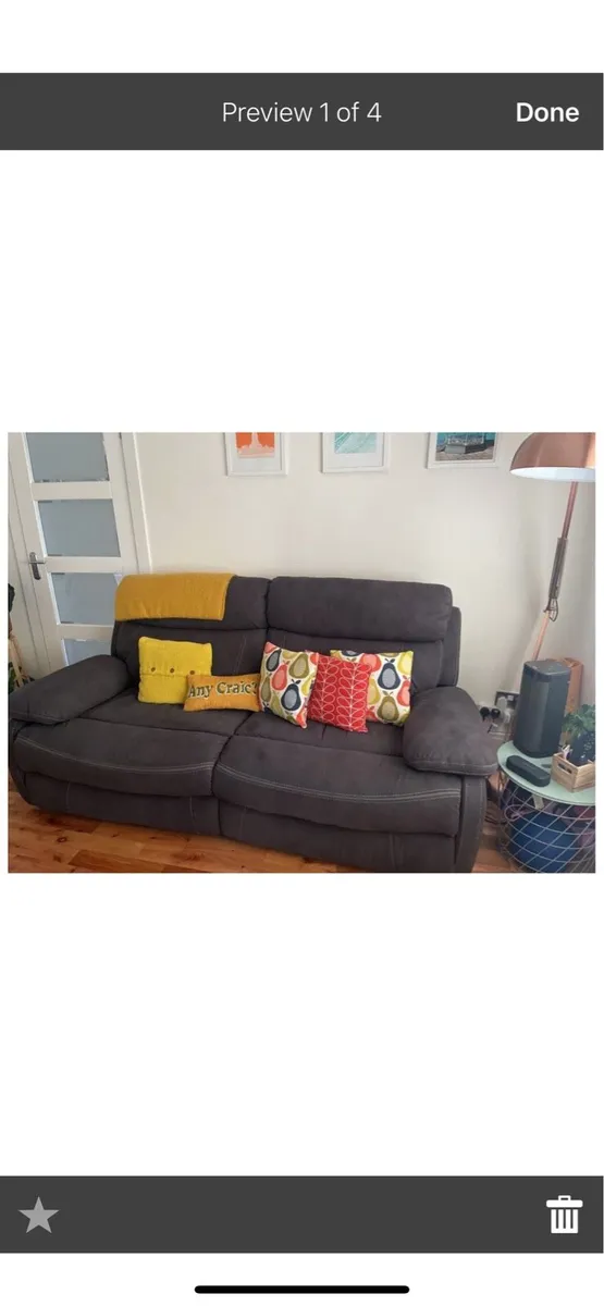 Electric recliner 3 seater - Image 1