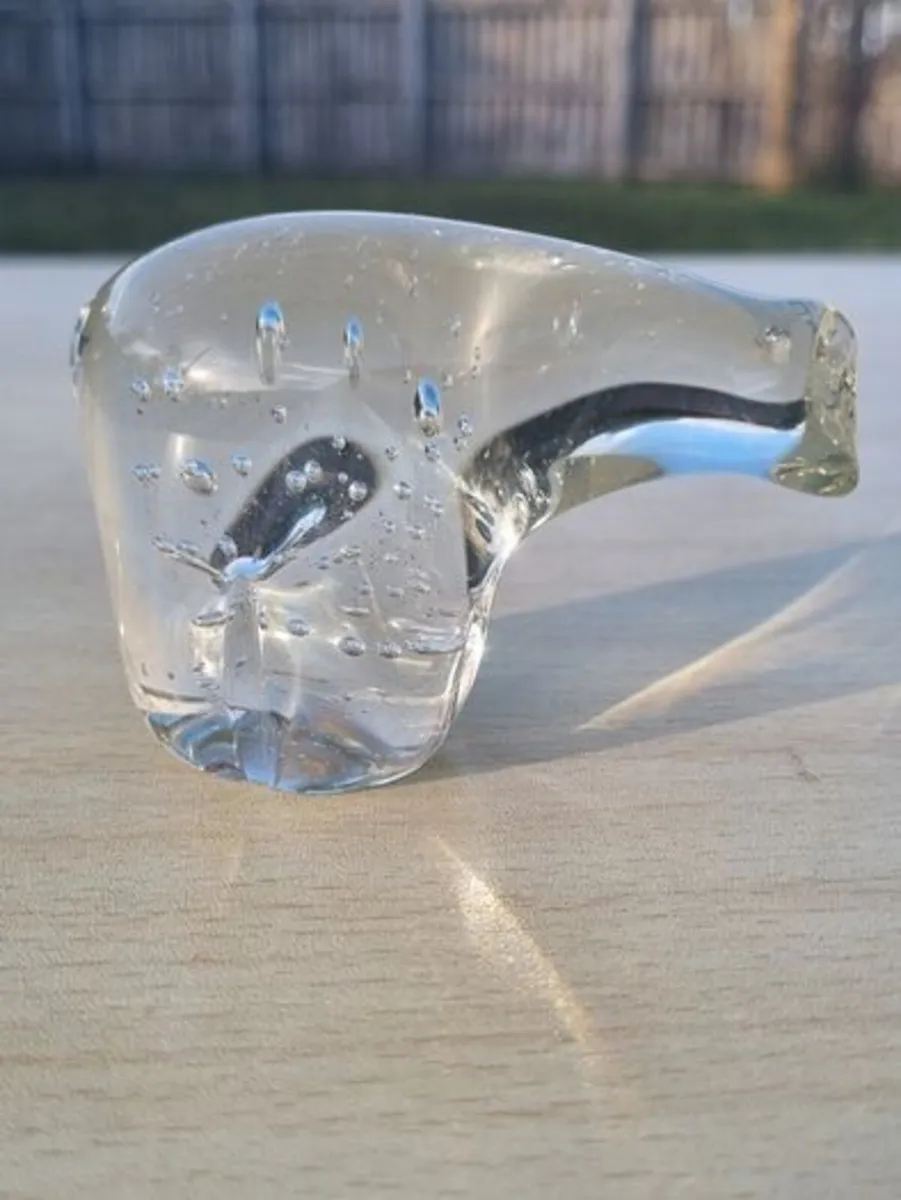 Crystal Clear Glass POLAR BEAR Figurine - Image 1