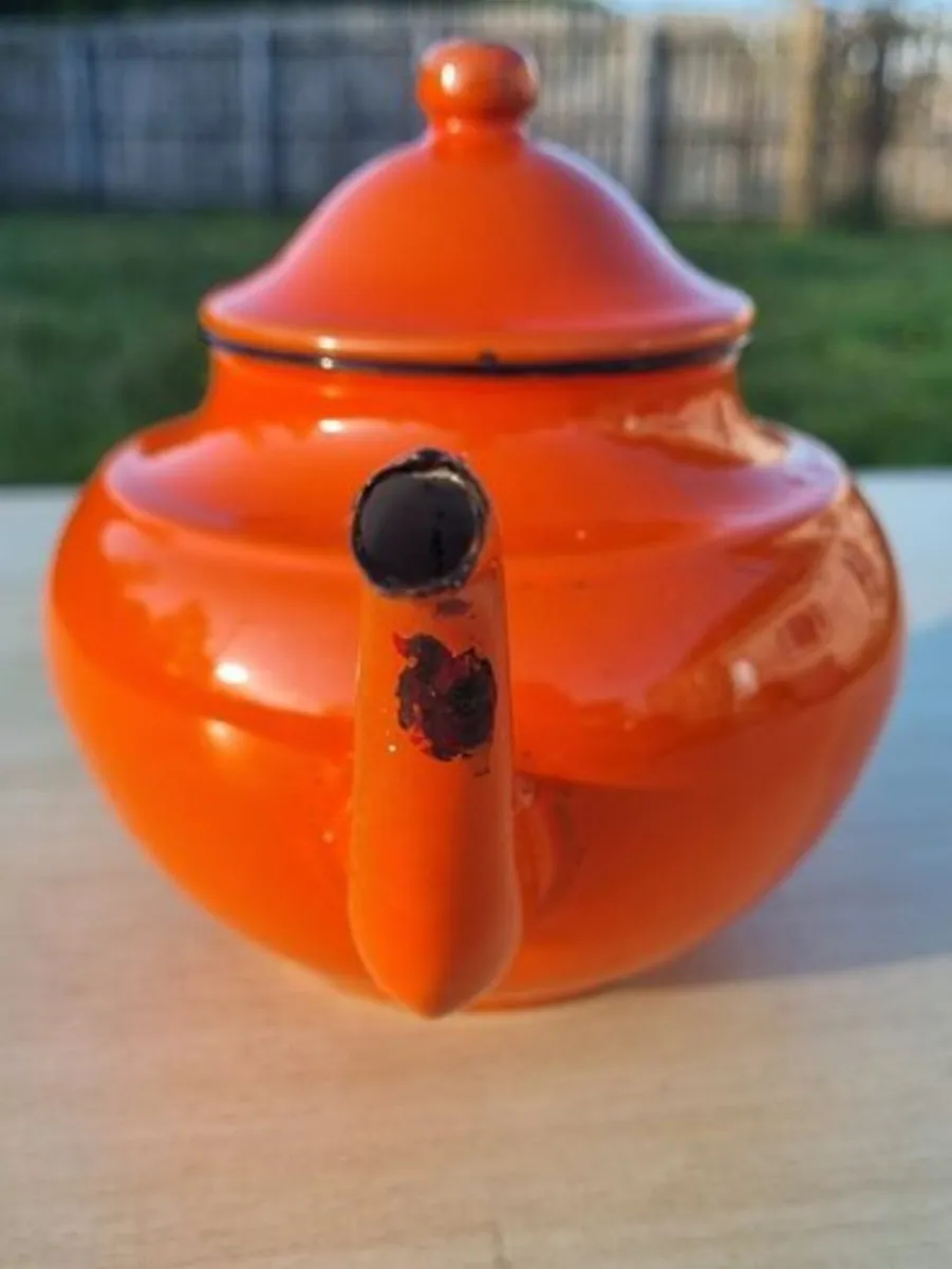 Enamel Kettle Teapot from Yugoslavia - Image 2