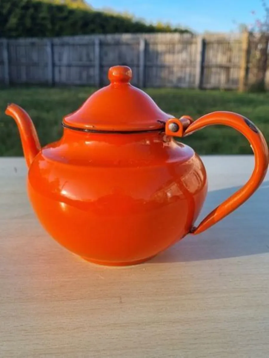 Enamel Kettle Teapot from Yugoslavia - Image 3