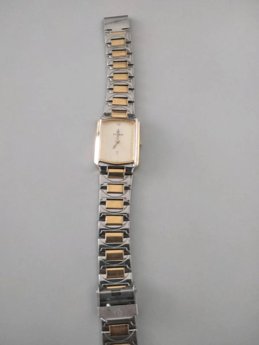 Titan gold and silver watch