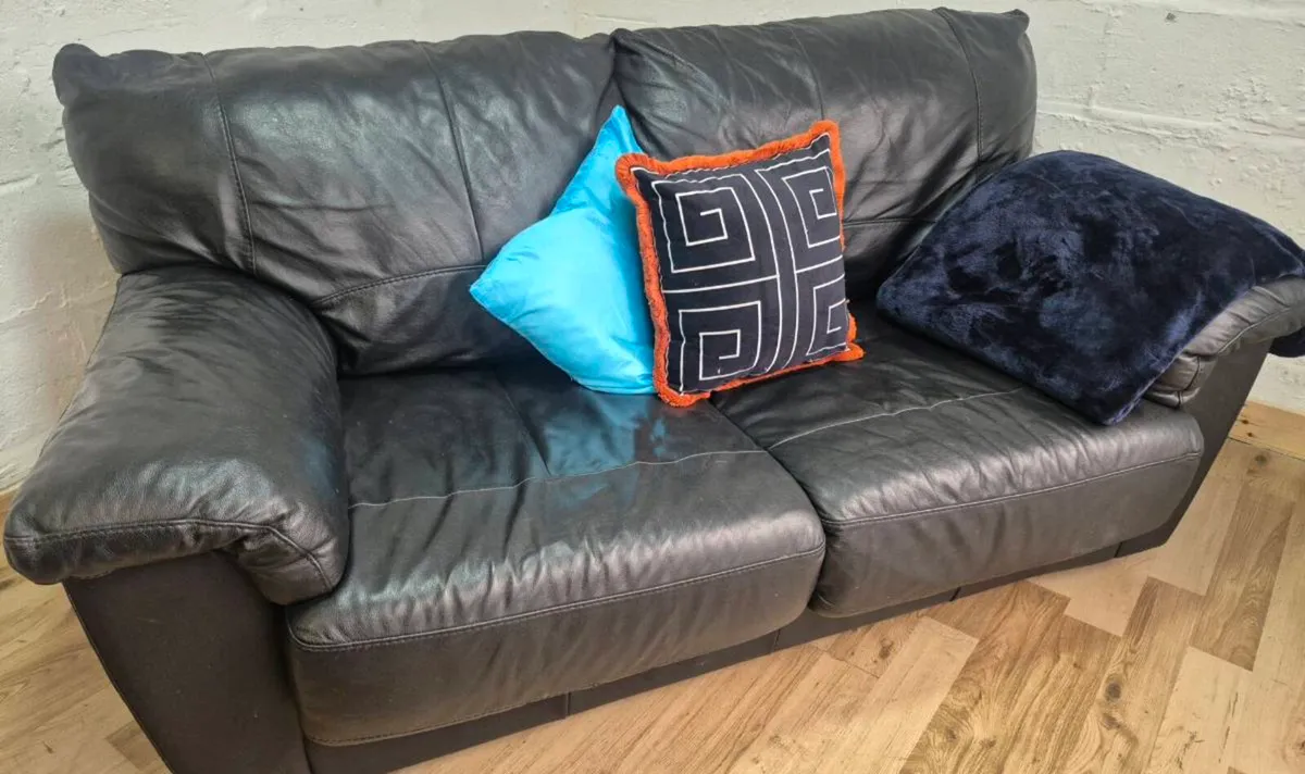 Leather Sofabed ,Dublin Delivery - Image 1