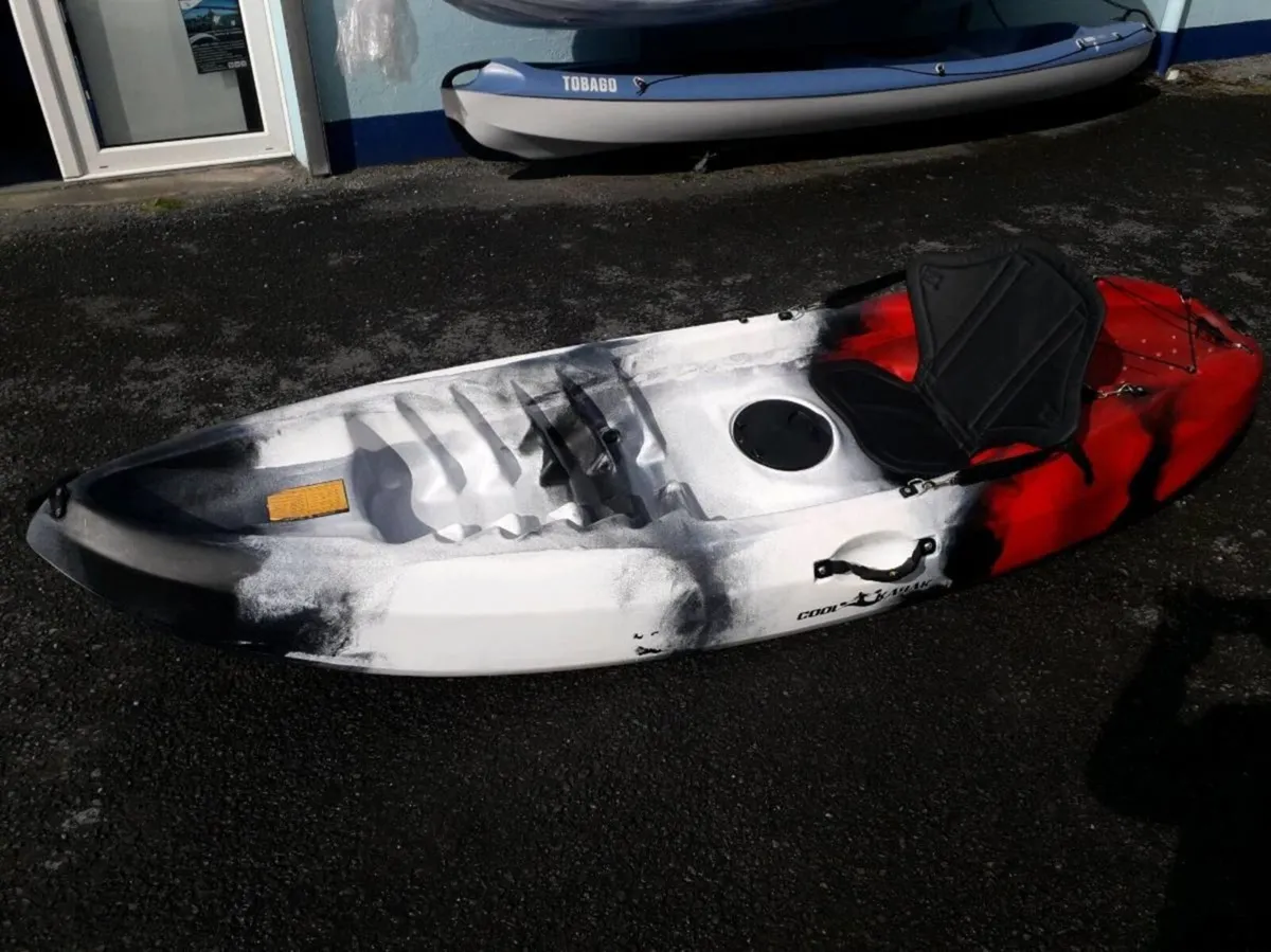 Secondhand sit-on-top kayak, inc paddle and seat - Image 1