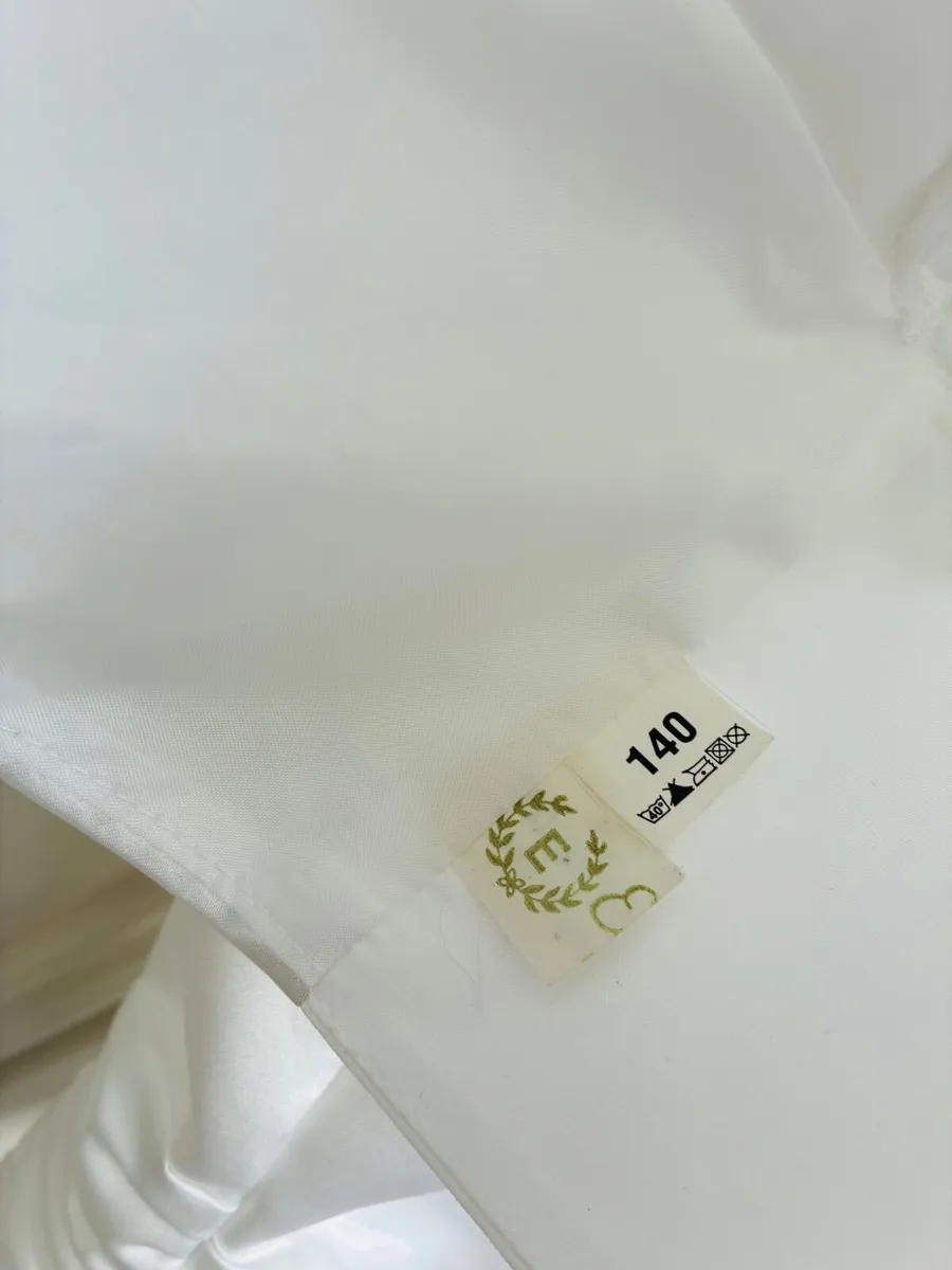 Girls White satin bolero jacket, often used as a w - Image 2