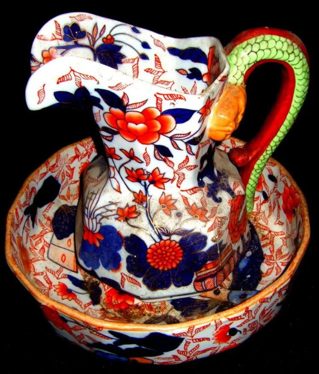 Vintage Ringtons Imari Patterned Jug & Bowl - Image 2