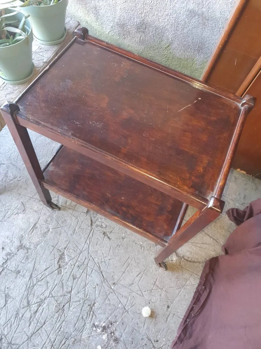 Vintage Art Deco serving trolley - Image 2