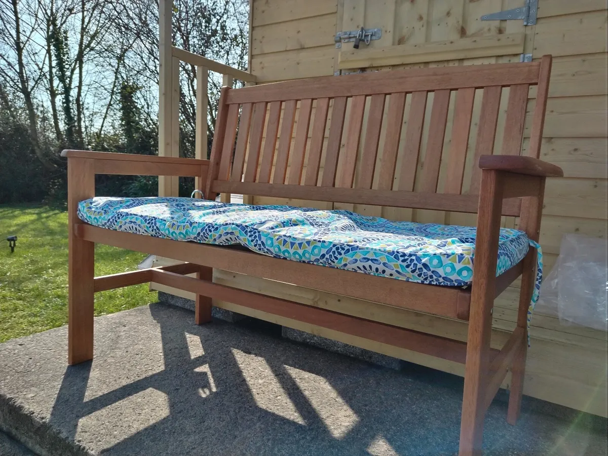 Garden 2 Seater Bench and Cushion €160 - Image 2