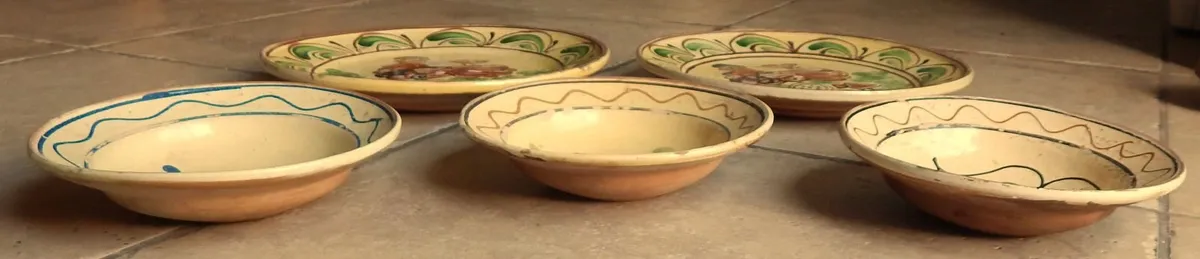 Rustic French Vintage Pottery Charger Plates - Image 4