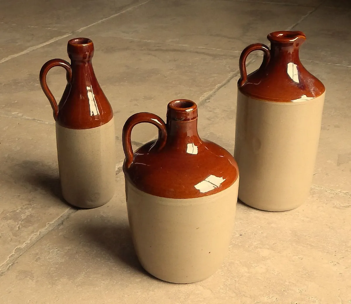 3 Pearsons Earthenware Glazed Jugs - Image 1