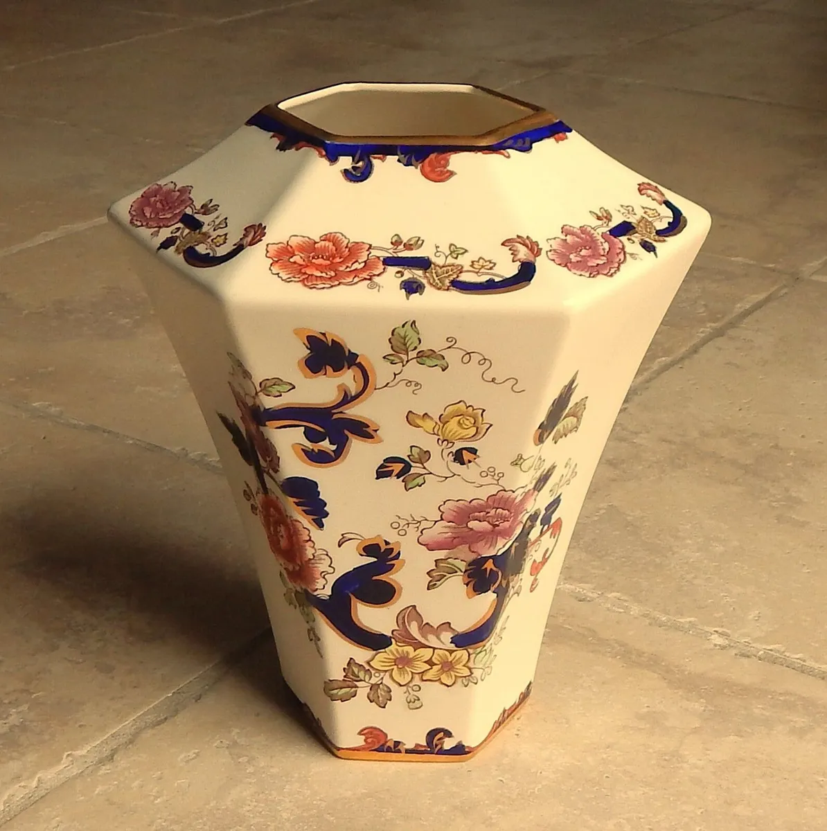 Mason’s Blue Mandalay Hand Painted & Printed Vase - Image 1